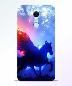 Black Horse Redmi Note 5 Back Cover