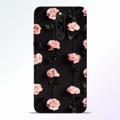 Pink Rose Redmi 8 Back Cover