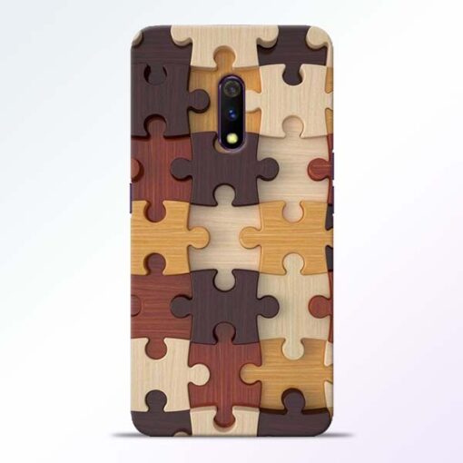 Puzzle Pattern Realme X Back Cover