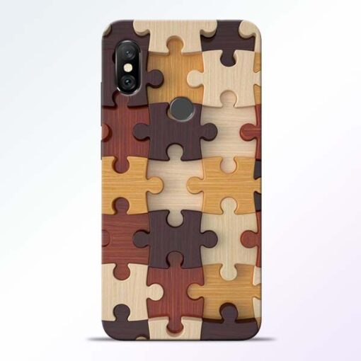 Puzzle Pattern Redmi Note 6 Pro Back Cover