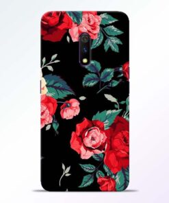 Red Floral Realme X Back Cover