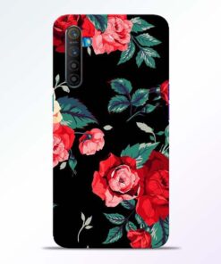 Red Floral Realme XT Back Cover