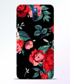 Red Floral Redmi 8A Dual Back Cover