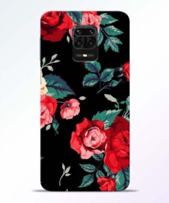 Red Floral Redmi Note 9 Pro Back Cover