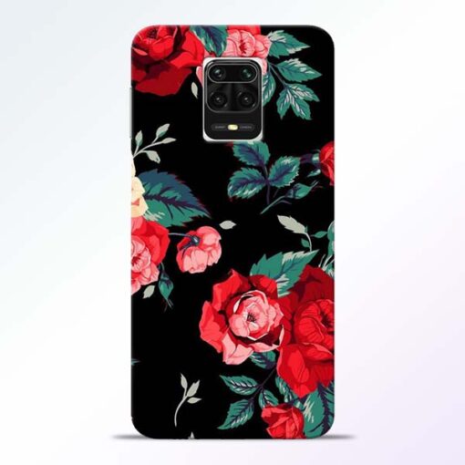 Red Floral Redmi Note 9 Pro Max Back Cover