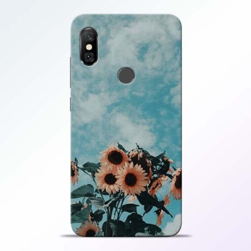 Sun Floral Redmi Note 6 Pro Back Cover