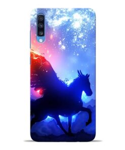 Black Horse Samsung Galaxy A70 Back Cover