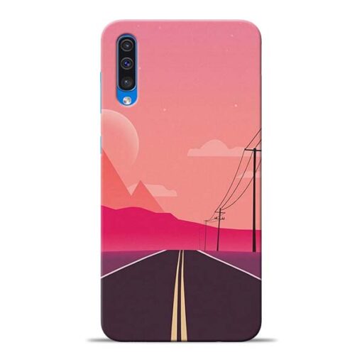Pink Road Samsung Galaxy A50 Back Cover