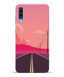Pink Road Samsung Galaxy A70 Back Cover