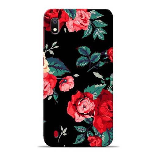 Red Floral Samsung Galaxy A10 Back Cover