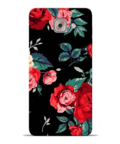 Red Floral Samsung Galaxy J7 Max Back Cover