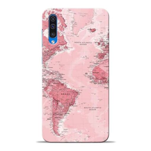 World Map Samsung Galaxy A50 Back Cover