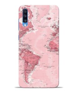 World Map Samsung Galaxy A70 Back Cover