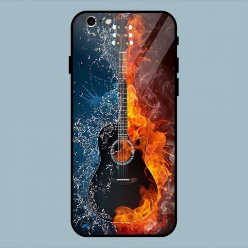 Abstract Guitar On Fire iPhone 6 / 6S Glass Back Cover