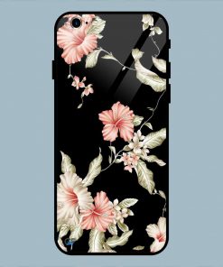 Abstract Pink Flowers iPhone 6 / 6S Glass Back Cover