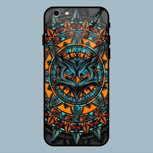 Angry Owl Art Multicolor iPhone 6 / 6S Glass Back Cover
