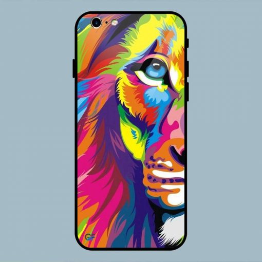 Art Colorful Lion iPhone 6 / 6S Glass Back Cover