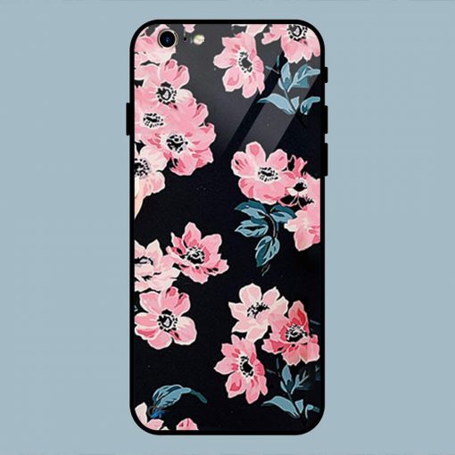 Art Pink Rose Flower iPhone 6 / 6S Glass Back Cover