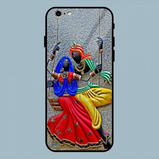 Beautiful Colorful Radha Krishna iPhone 6 / 6S Glass Back Cover