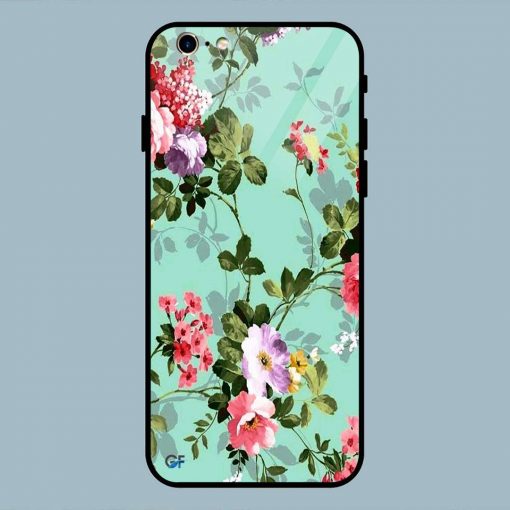 Beautiful Green Flowers iPhone 6 / 6S Glass Back Cover