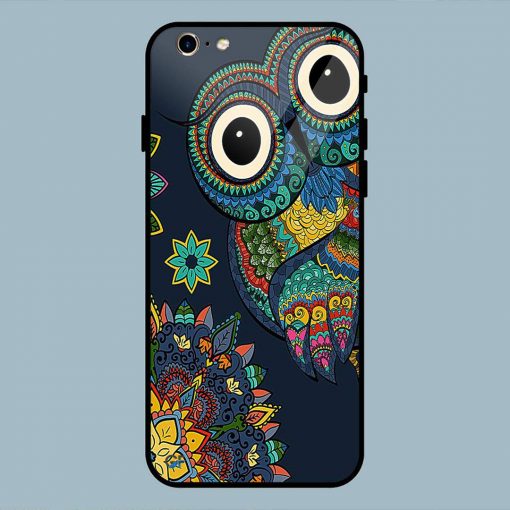 Beautiful Owl Multicolor iPhone 6 / 6S Glass Back Cover