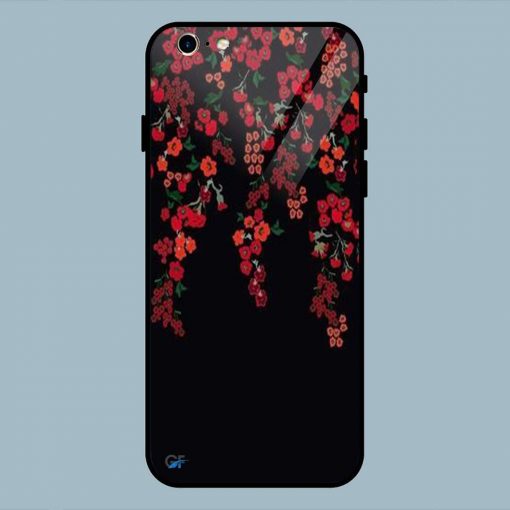 Beautiful Red flowers iPhone 6 / 6S Glass Back Cover
