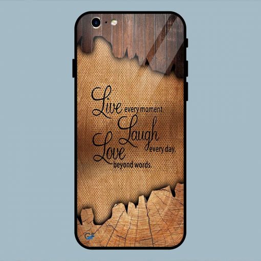 Beautiful Wooden Quotes iPhone 6 / 6S Glass Back Cover