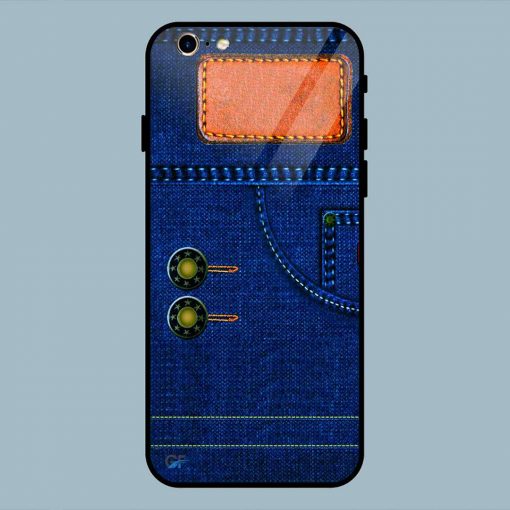 Blue Jeans Button iPhone 6 / 6S Glass Back Cover
