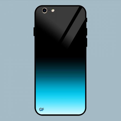 Color Gradient Balck And Blue iPhone 6 / 6S Glass Back Cover