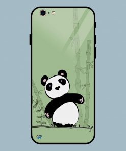 Cute Panda Bear Green iPhone 6 / 6S Glass Back Cover