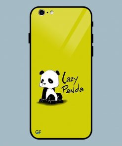 Funky Lazy Panda iPhone 6 / 6S Glass Back Cover