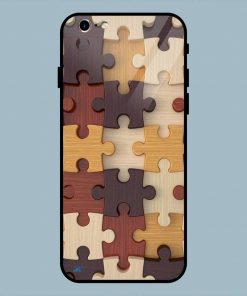Pattern Puzzle Brown iPhone 6 / 6S Glass Back Cover