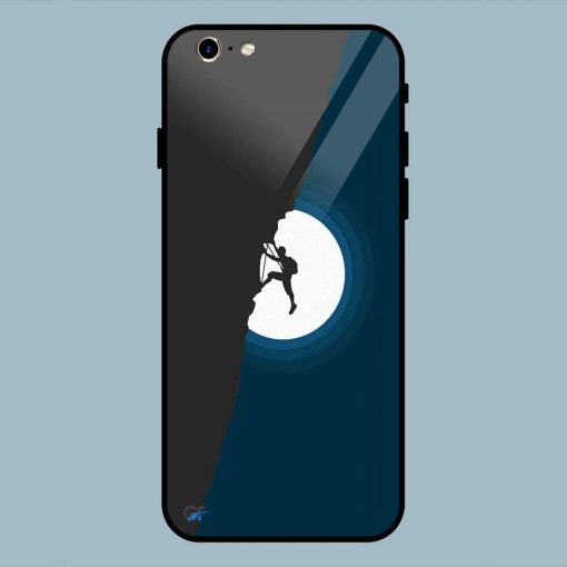 White Moon Silhouette iPhone 6 / 6S Glass Back Cover