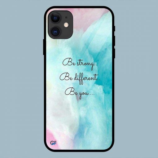 Abstract Be You Quotes iPhone 11 Glass Back Cover