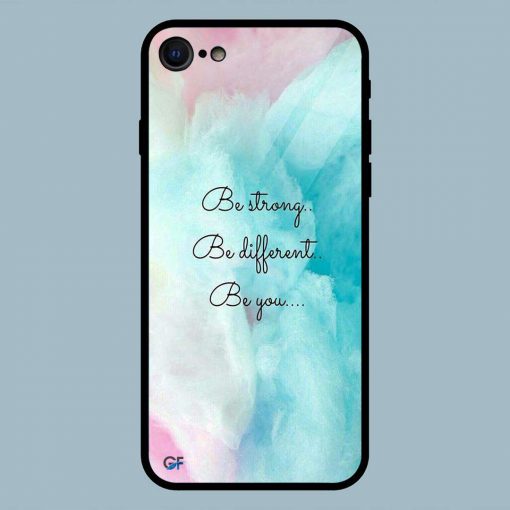 Abstract Be You Quotes iPhone 7 Glass Back Cover