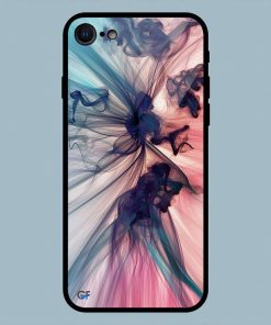 Abstract Black Smoke iPhone 7 Glass Back Cover