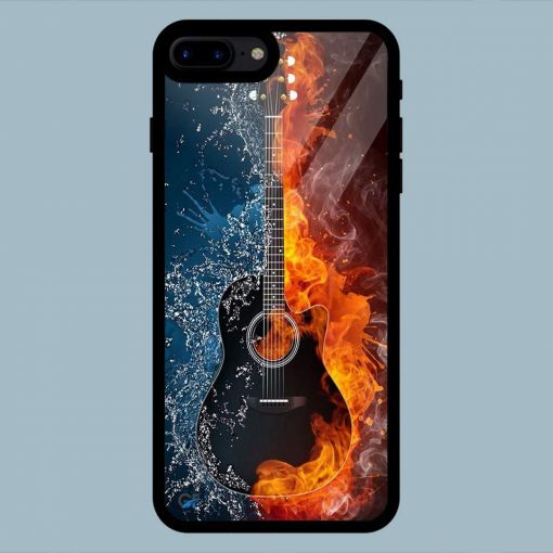 Abstract Guitar On Fire iPhone 7 Plus / 8 Plus Glass Back Cover