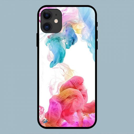 Abstract Multicolor Smoke iPhone 11 Glass Back Cover
