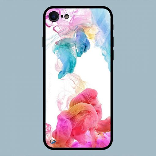 Abstract Multicolor Smoke iPhone 7 Glass Back Cover