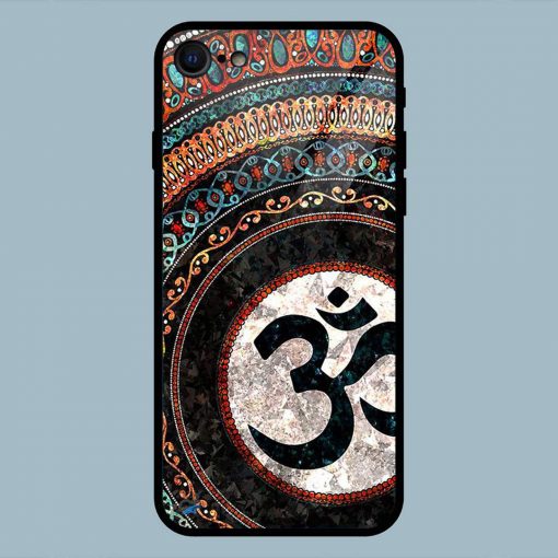 Abstract Om Mandala iPhone 7 Glass Back Cover
