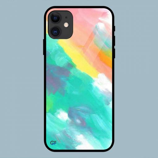 Abstract Pastel Pattern iPhone 11 Glass Back Cover