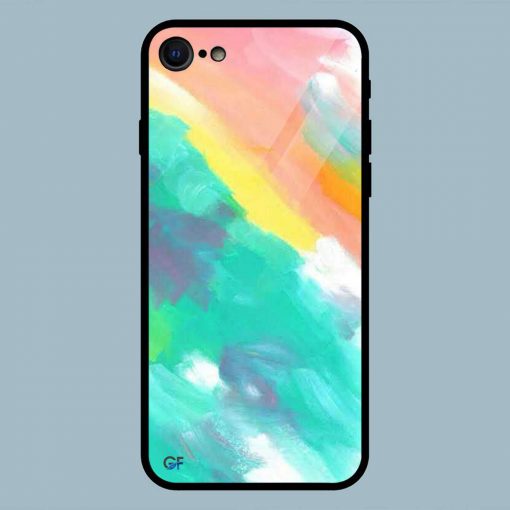 Abstract Pastel Pattern iPhone 7 Glass Back Cover