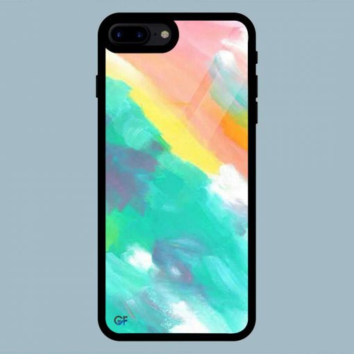 Abstract Pastel Pattern iPhone 7 Plus / 8 Plus Glass Back Cover