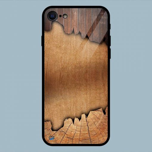 Abstract Wooden iPhone 7 Glass Back Cover