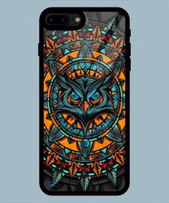 Angry Owl Art Multicolor iPhone 7 Plus / 8 Plus Glass Back Cover