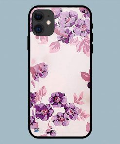 Art Pink Flower iPhone 11 Glass Back Cover