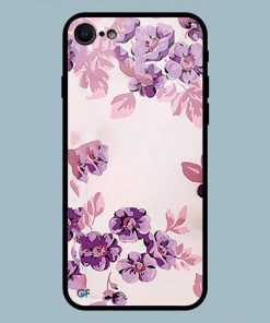 Art Pink Flower iPhone 7 Glass Back Cover