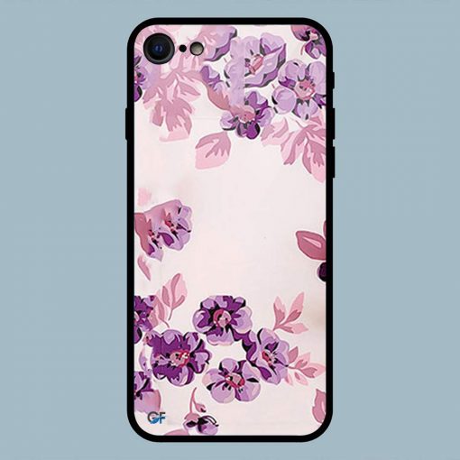 Art Pink Flower iPhone 7 Glass Back Cover
