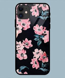 Art Pink Rose Flower iPhone 11 Glass Back Cover