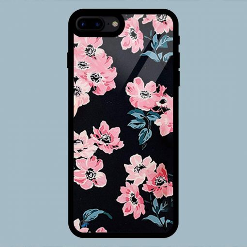 Art Pink Rose Flower iPhone 7 Plus / 8 Plus Glass Back Cover